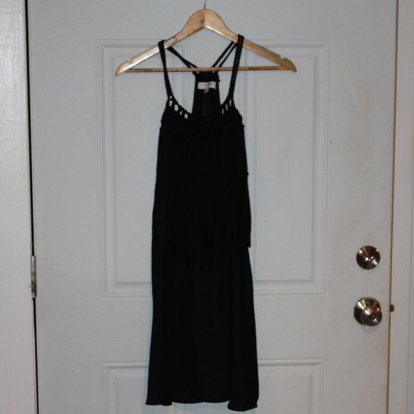 LIMITED TIME SALE: UMGEE Black Sleeveless Fringe Dress Size Medium - Picture 1 of 10
